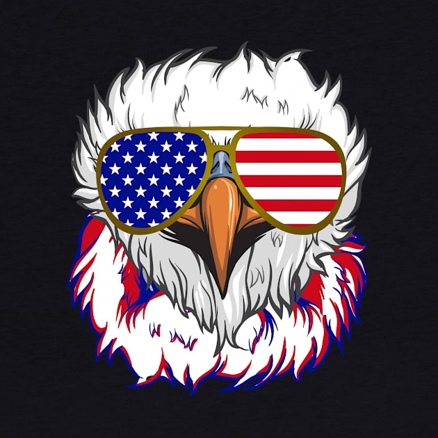 4th Of July Bald Eagle Sunglasses Independence Day by Xeire